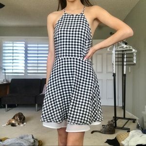 Lulus gingham halter dress